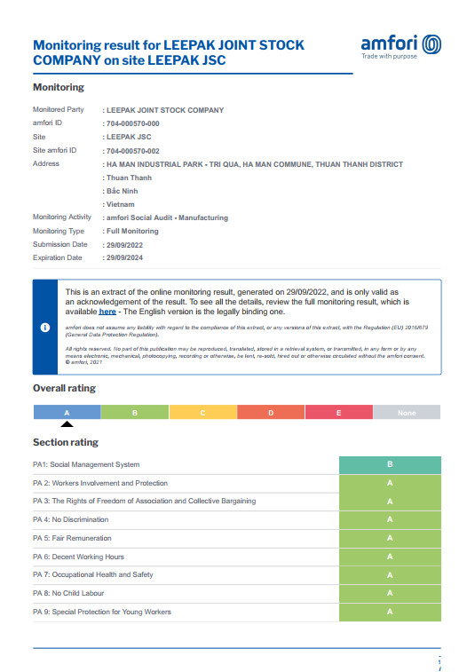 Leepak Certified